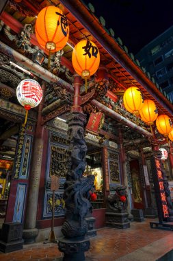 Tainan, Tayvan - 4 Şubat 2023: Tainan, Tayvan 'daki Tayvan Şehir Tanrısı Tapınağı.