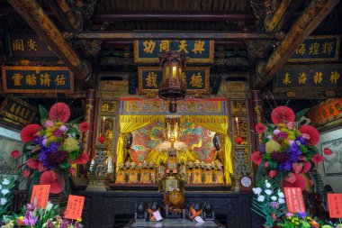Tainan, Tayvan - 4 Şubat 2023: Tainan, Tayvan 'daki Büyük Mazu Tapınağı.