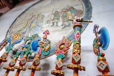 Tainan, Tayvan - 4 Şubat 2023: Tainan, Tayvan 'daki Büyük Mazu Tapınağı.