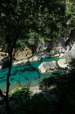 Taroko Boğazı 'nın Hualien' daki Taroko Ulusal Parkı 'ndaki manzarası, Tayvan