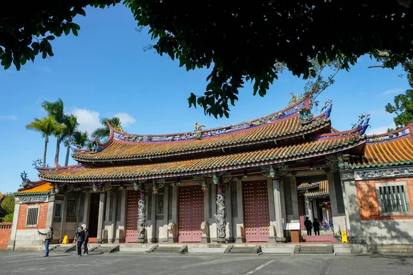 Taipei Taiwan January 2023 Tourists Visiting Taipei Confucius Temple Datong — Stock Photo, Image