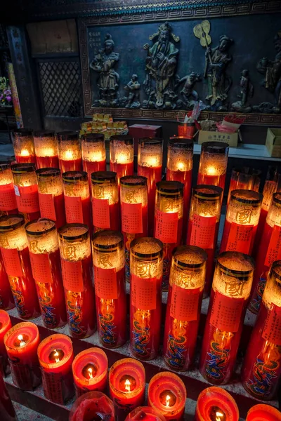 Taichung Taiwan Januari 2023 Brännande Ljus Templet Taichung Taiwan — Stockfoto