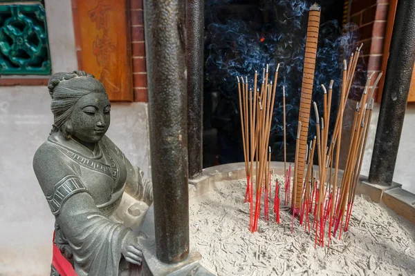Tainan Tajwan Lutego 2023 Pałeczki Kadzidła Świątyni Boga Wojny Tainan — Zdjęcie stockowe