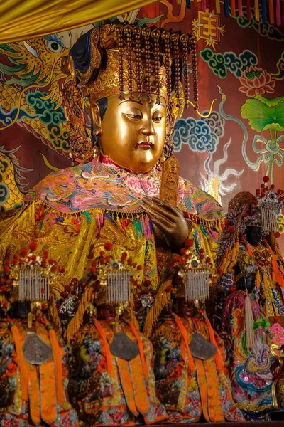 Тайнань Тайвань Февраля 2023 Года Статуя Китайской Богини Мазу Большом — стоковое фото