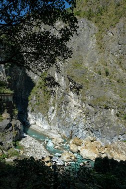 Taroko Boğazı 'nın Hualien' daki Taroko Ulusal Parkı 'ndaki manzarası, Tayvan