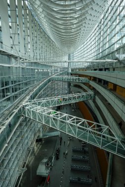 Tokyo, Japonya - 5 Mart 2023: Tokyo Uluslararası Forumu Chiyoda, Tokyo, Japonya.