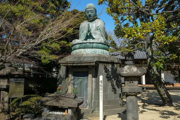 Tokyo Japan Mars 2023 Brons Buddha Staty Konstruerad 1690 Ota — Stockfoto