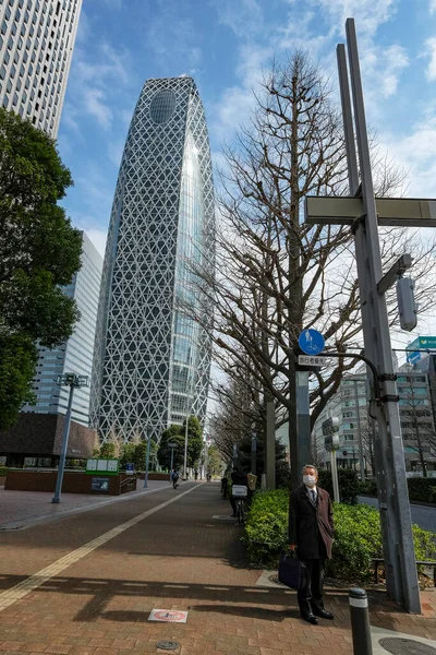 Tokyo Japan Mars 2023 Affärsman Centrala Affärsdistriktet Shinjuku Med Mode — Stockfoto