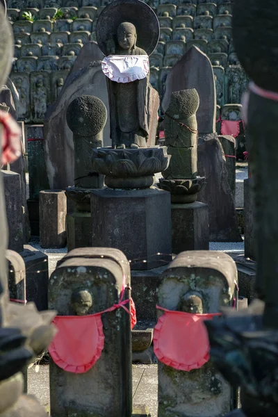 Tokyo Japan March 2023 Stone Statues Jizo Patron Deity Children Royalty Free Stock Photos