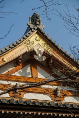 Tokyo, Japonya - 9 Mart 2023: Zojoji Tapınağı Minato, Tokyo, Japonya 'da bulunan bir Budist tapınağıdır..