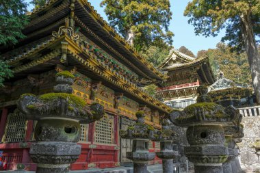 Nikko, Japonya - 11 Mart 2023: Nikko Toshogu, Japonya 'nın Nikko kentinde bulunan bir UNESCO Dünya Mirası Tapınağı.