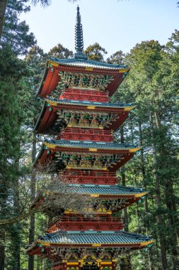 Nikko, Japonya - 11 Mart 2023: Nikko Toshogu, Japonya 'nın Nikko kentindeki UNESCO Dünya Mirası Alanının tapınağı.