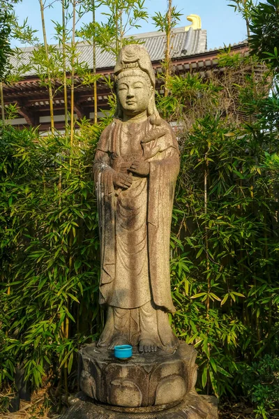 Tokio Japón Marzo 2023 Estatua Kannon Zojoji Temple Templo Budista — Foto de Stock