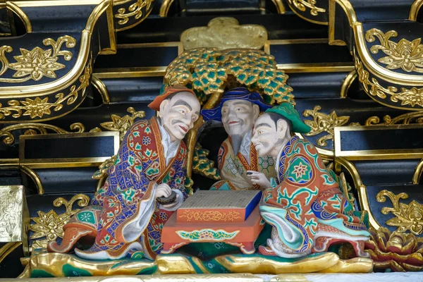 Stock image Nikko, Japan - March 11, 2023: Detail of the Nikko Toshogu, the shinto shrine a UNESCO World Heritage Site located in Nikko, Japan.