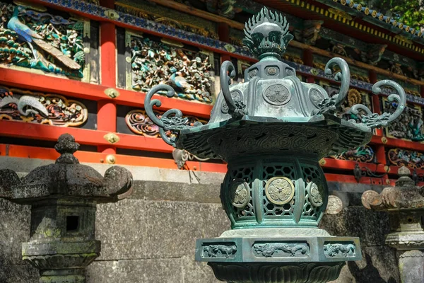 Nikko Japão Março 2023 Lanterna Nikko Toshogu Santuário Xintoísmo Patrimônio — Fotografia de Stock