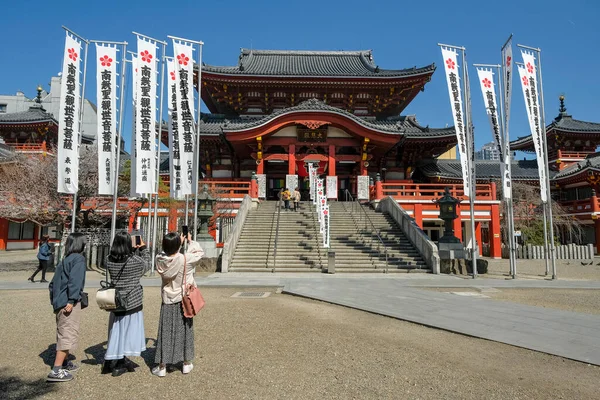 Nagoya Japan March 2023 People Visiting Osu Kannon Buddhist Temple — Stock Photo, Image