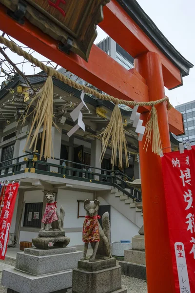 Osaka Japan March 2023 Namba Shrine Shinto Shrine Dotonbori Neighborhood — Stock Photo, Image