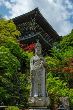 Hatsukaichi, Japonya - 17 Nisan 2023: Daisho-in Tapınağı, Japonya 'nın Hiroşima ilinin Miyajima Adası' nda bulunan bir Budist tapınağıdır..