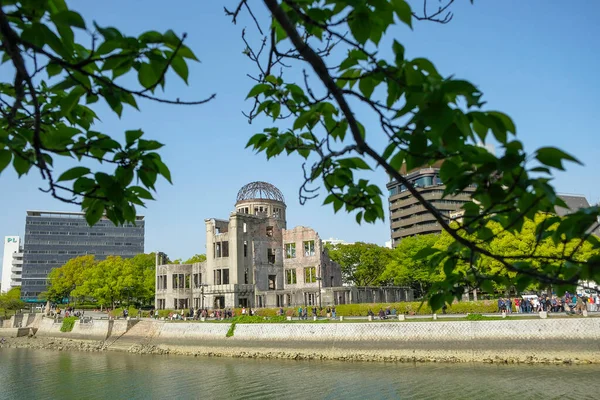 stock image Hiroshima, Japan - April 17, 2023: The Hiroshima Peace Memorial now commonly called Atomic Bomb Dome in Hiroshima, Japan.