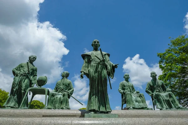 Kumamoto Japan April 2023 Statuen Von Shonan Yokoi Und Meiji — Stockfoto