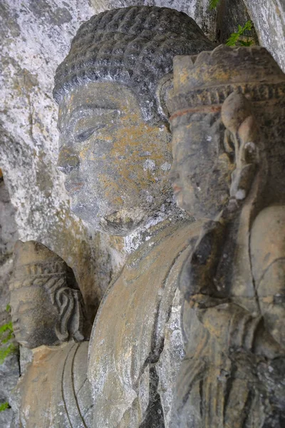 Усуки Япония Мая 2023 Года Каменные Будды Усуки Набор Скульптур — стоковое фото