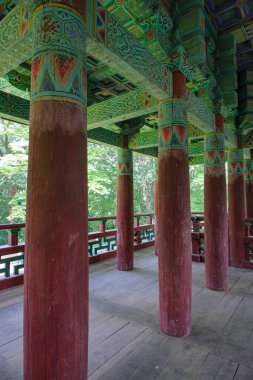 Gongju, Güney Kore - 8 Haziran 2023: Gongsanseong Kalesinin Detayları Güney Kore 'nin Gongju şehrinde bir dağ kalesidir..