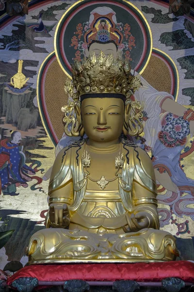 Pusan Korea Południowa Maja 2023 Posąg Beomeosa Rozciągacz Jest Buddyjski — Zdjęcie stockowe