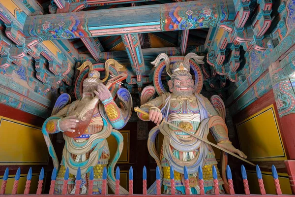 Gyeongju Coreia Sul Junho 2023 Esculturas Madeira Templo Bulguksa Gyeongju — Fotografia de Stock
