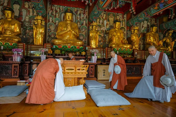 Gimjesi Νότια Κορέα Ιουνίου 2023 Μοναχοί Στο Ναό Geumsansa Είναι — Φωτογραφία Αρχείου
