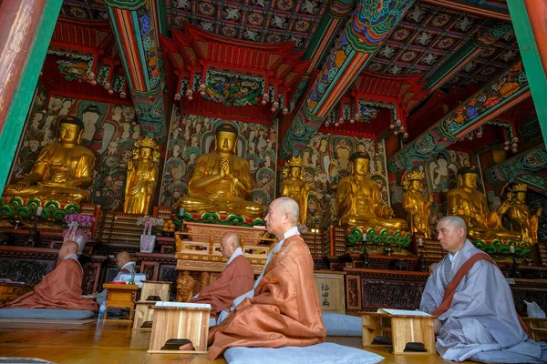 Gimjesi Zuid Korea Juni 2023 Monniken Bidden Geumsansa Tempel Het — Stockfoto