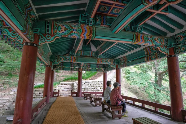 Gongju Südkorea Juni 2023 Touristen Der Festung Gongsanseong Einer Bergburg — Stockfoto