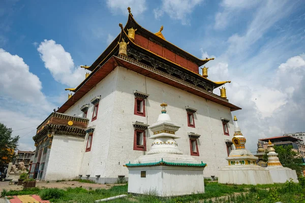 Улан Батор Монголія Липня 2023 Вид Монастир Гандантегчинлен Улан Баторі — стокове фото