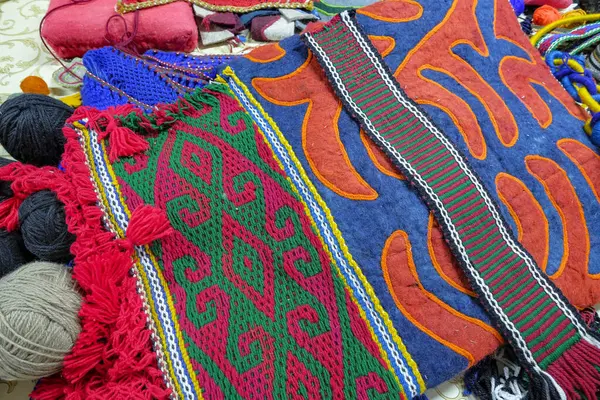 Textilhantverk Från Kirgizistan Bisjkek Kirgizistan — Stockfoto