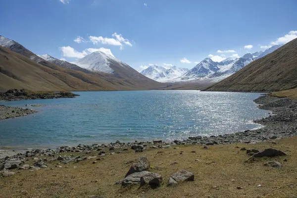 Vistas Lago Kol Ukok Região Naryn Perto Kochkor Quirguistão — Fotografia de Stock