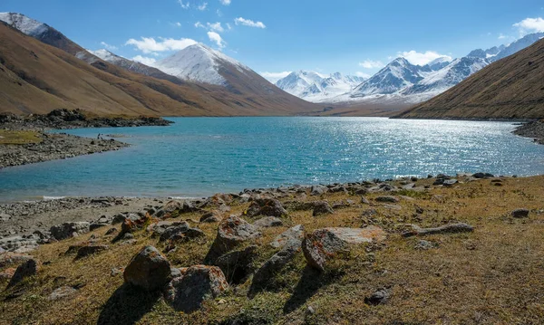 Vistas Lago Kol Ukok Região Naryn Perto Kochkor Quirguistão — Fotografia de Stock