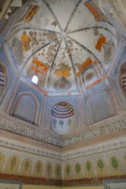 Namangan, Özbekistan - 15 Ekim 2023: Özbekistan 'ın Namangan kentindeki Khoja Amin Cabri anıtının manzaraları.