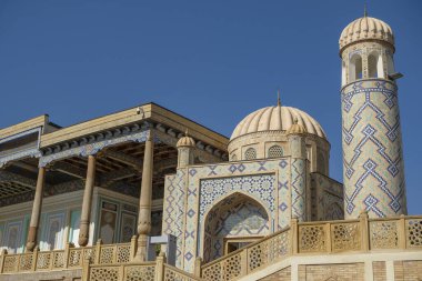 Semerkant, Özbekistan - 1 Kasım 2023: Semerkand, Usbekistan 'daki Hazrat Khizr Camii' nin ayrıntıları.