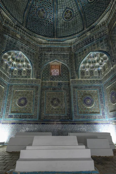 Samarkand Uzbekistan November 2023 Detail Mausoleum Shah Zinda Necropolis Samarkand — Stock Photo, Image
