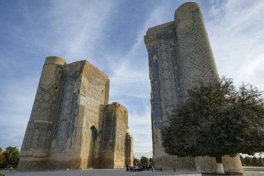 Shahrisabz, Özbekistan - 4 Kasım 2023: Özbekistan Shahrisabz, Özbekistan 'daki Ak Saray kalıntıları.