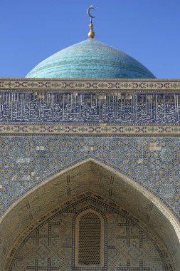 Özbekistan 'ın Buhara kentindeki Kalyan Camii' nin ayrıntıları.