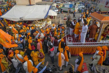 Jaipur, Hindistan - 31 Aralık 2023: Hanuman Jaipur, Hindistan 'da bir geçit törenine katıldı.