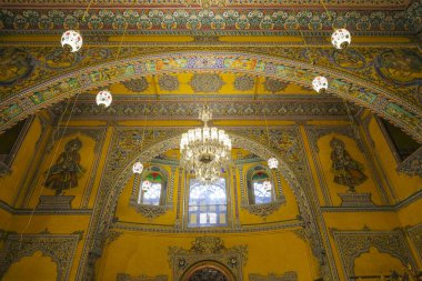 Ajmer, Hindistan - 2 Ocak 2024: Soniji Ki Nasiyan olarak da bilinen Nasiyan Jain tapınağı, mimarisi ile tanınan bir Jain tapınağıdır..