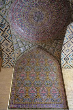 Shiraz, Iran - March 17, 2024: The Nasir al-Mulk Mosque also known as the Pink Mosque in Shiraz, Iran. clipart