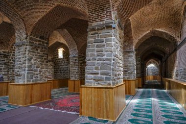 Urmia, Iran - April 20, 2024: Interior of the Jameh Mosque in Urmia also known as the Rezayieh Mosque, Iran. clipart