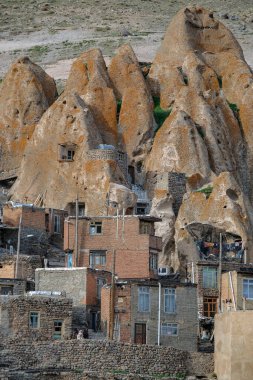 Kandovan, İran - 22 Nisan 2024: Kandova köyü, İran 'ın Doğu Azerbaycan Eyaleti' nin Sahand Kırsal Bölgesi 'nde antik bir köydür..