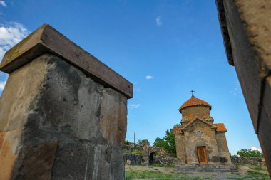 Ashtarak, Armenia - May 21, 2024: Karmravor Church also known as the Church of Holy Mother of God in Ashtarak, Armenia. clipart