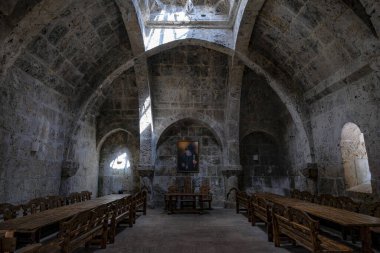 Teghut, Ermenistan - 2 Haziran 2024: Haghartsin Manastırı, Ermenistan 'ın Tavush ilinde yer alan bir Ermeni manastırı..