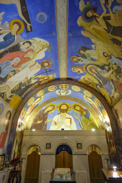 stock image Tbilisi, Georgia - June 5, 2024: Interior of the Holy Trinity Cathedral of Tbilisi in Georgia.