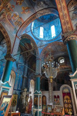 Batumi, Gürcistan - 16 Temmuz 2024: St. Nicholas Kilisesi 1865 yılında Gürcistan 'ın başkenti Batumi' de inşa edilen bir Yunan kilisesidir..