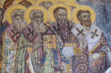 Macka, Türkiye - 26 Temmuz 2024: Türkiye 'nin Macka kentindeki bir Yunan Ortodoks manastırı olan Sumela Manastırı' nın İçinin Detayları.